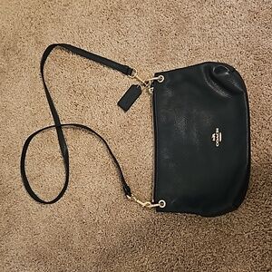 Coach Navy Blue Leather Crossbody Purse